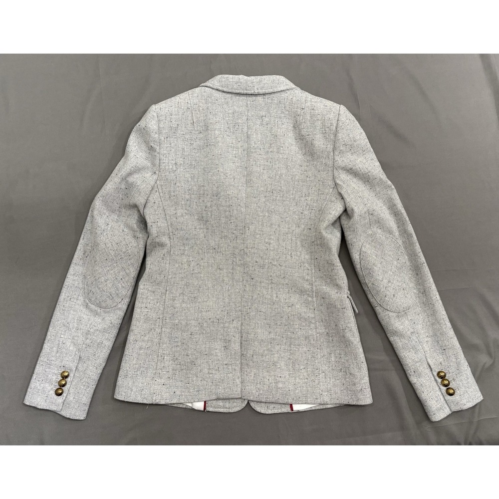 Banana Republic Women's Gray Button Front Long Sleeve Blazer Hacking Jacket 4 - Picture 14 of 14